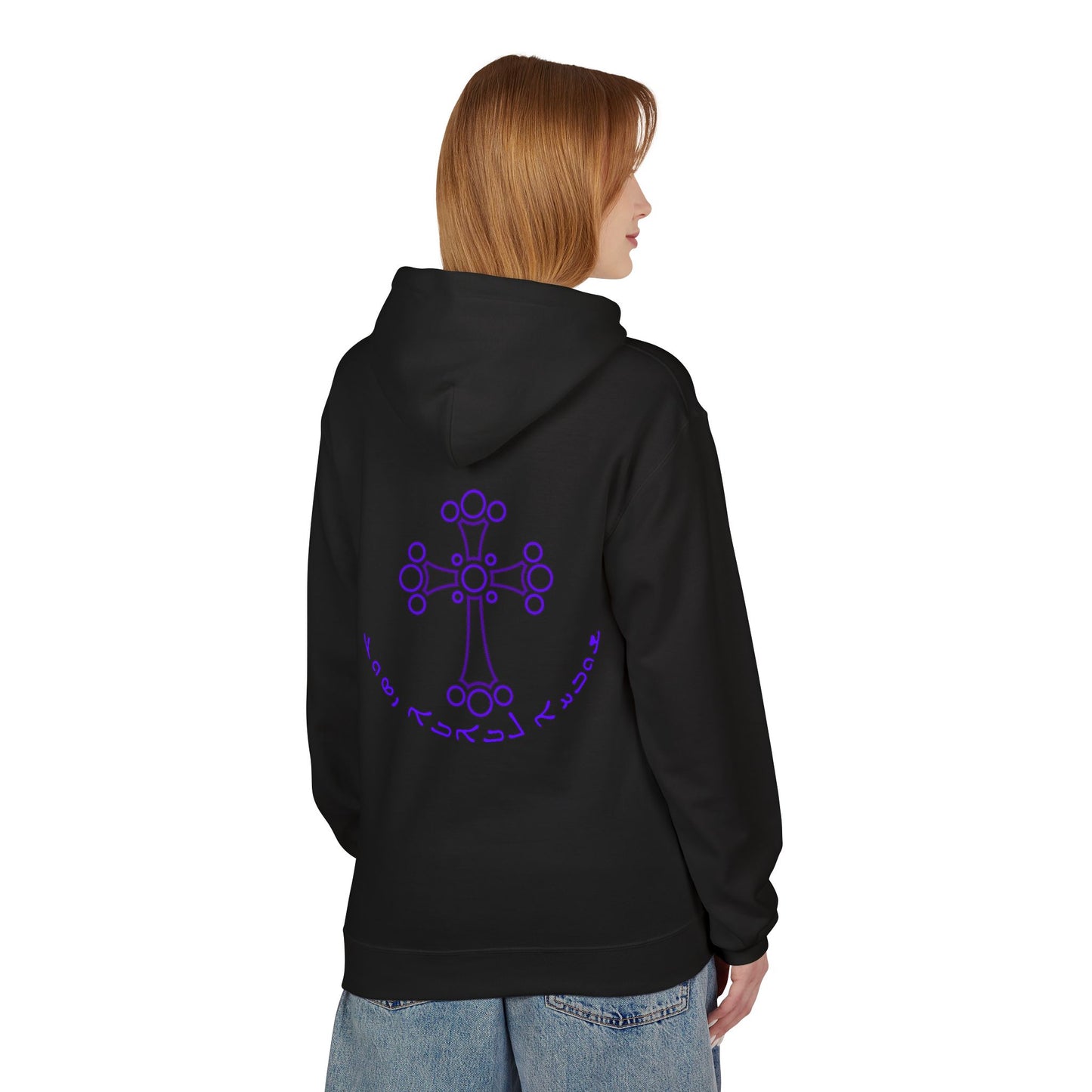 PURPLE CROSS Cotton Fleece Hoodie